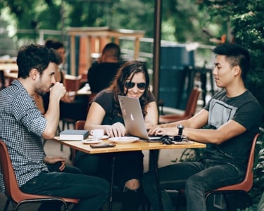 team members working together on a project